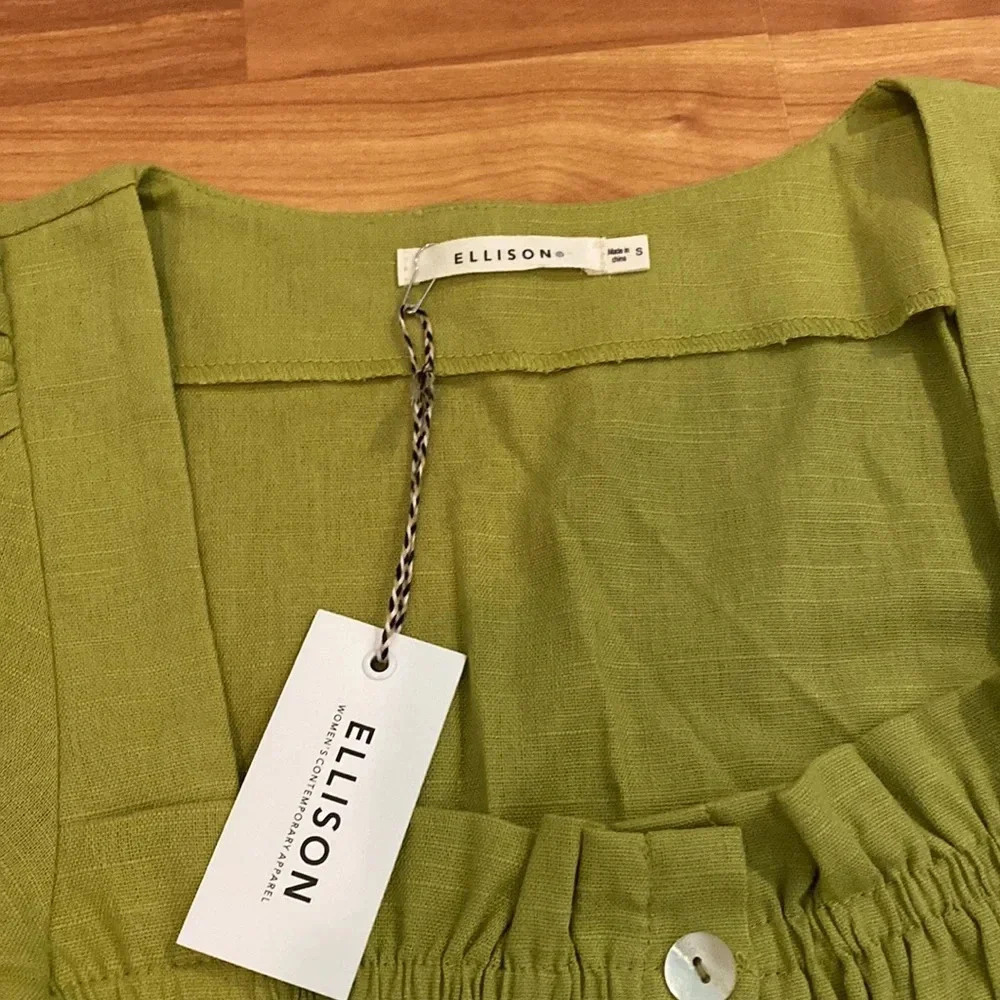 NWT Ellison Dress in Green - Picture 3 of 6
